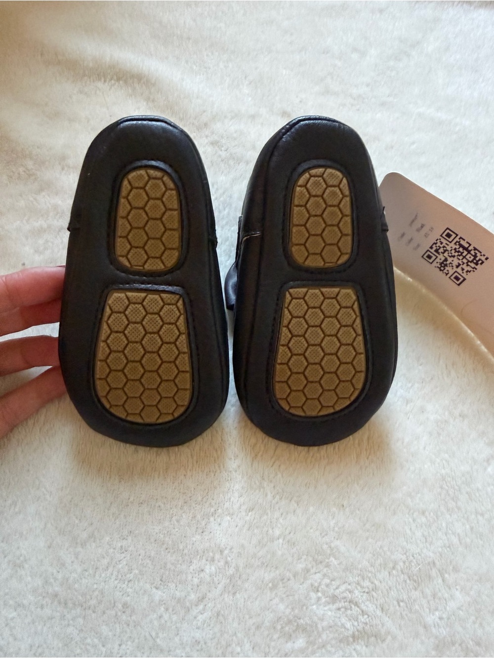 Infant Black Bow Mary Jane Baby Walker Shoes - Picture 2 of 2
